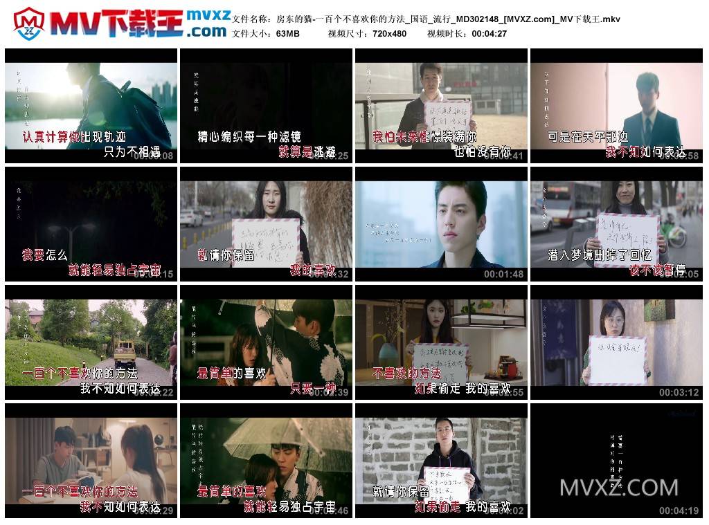房东的猫-一百个不喜欢你的方法_国语_流行_MD302148